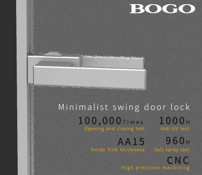 French Style Aluminum Alloy Door Handle Lock of Outward Open Window