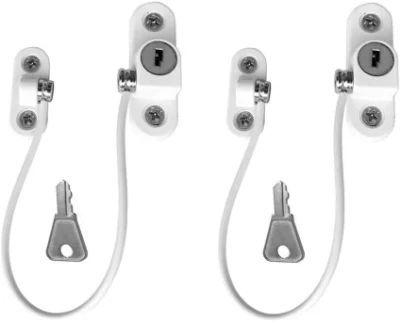  Baby Safety Door Security Window Cabinet Fridge Freezer Adhesive Lock with Key