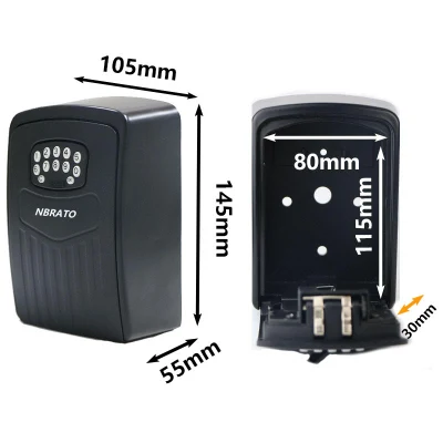  Wall Mounted Bt Electronic Combination Fingerprint Key Storage Smart Key Lock Box for Real Estate