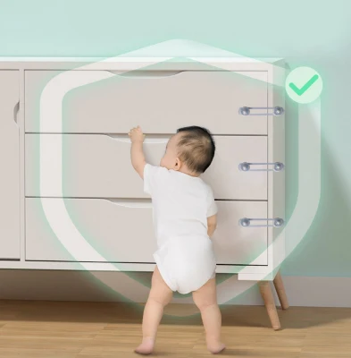  Multi Purpose Latch Transparent Baby Safety Magnetic Cabinet Children&prime;s Safety Strap Fridge Door Lock