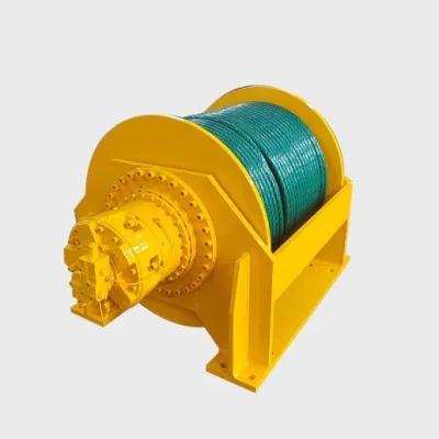 15 Ton Hydraulic Winch with Rubber-Coated Wire Rope for Towing Cables