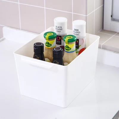  ABS Stackable Storage Box for Fruit Snacks Drinks Food Sundry Bottles Cabinet Pantry Drawer Box Portable Plastic Storage Bin for Home