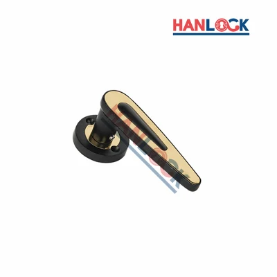  Gold/Silver Aluminum Alloy Handles on Black Round Rosette for Cabinet/Door/Drawer