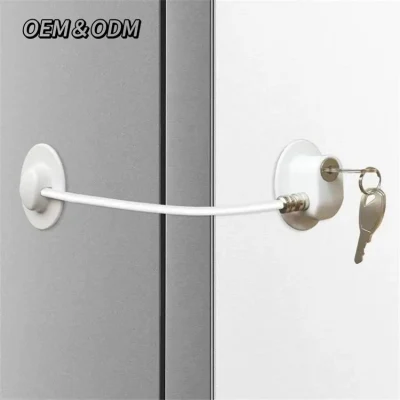 Wholesale Baby Safety Fridge Locks Zinc Alloy Sliding Door Refrigerator Lock with Key