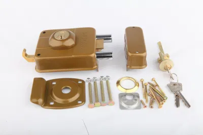 Deadbolt Brass Key Security Gate Cylinder Door Safe Rim Lock