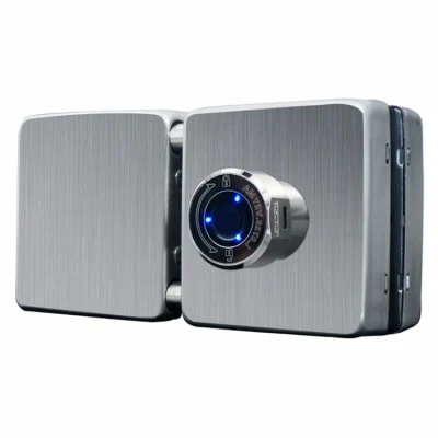  Safe Fingerprint Hardware Stainless Steel Glass Door Smart Lock
