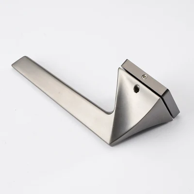  American Style Chrome Bright Silver Door Lock Indoor Bedroom French Door Handle Mute Magnetic Suction Lock