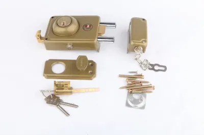 Deadbolt Brass Key Security Gate Cylinder Door Safe Rim Lock