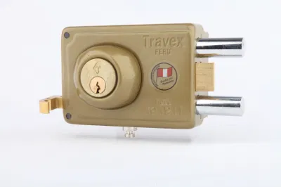 Deadbolt Brass Key Security Gate Cylinder Door Safe Rim Lock
