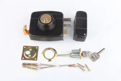 Deadbolt Brass Key Security Gate Cylinder Door Safe Rim Lock