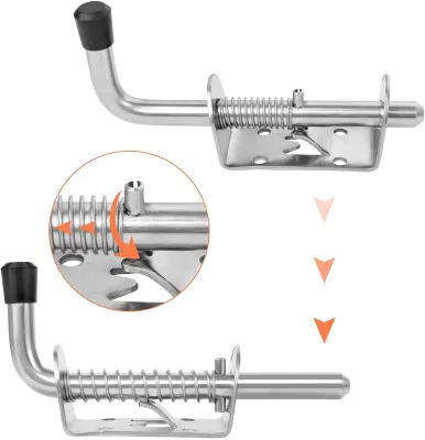 Spring Latch for Trailer Gate, 304 Stainless Steel Door Spring Bolt Latch
