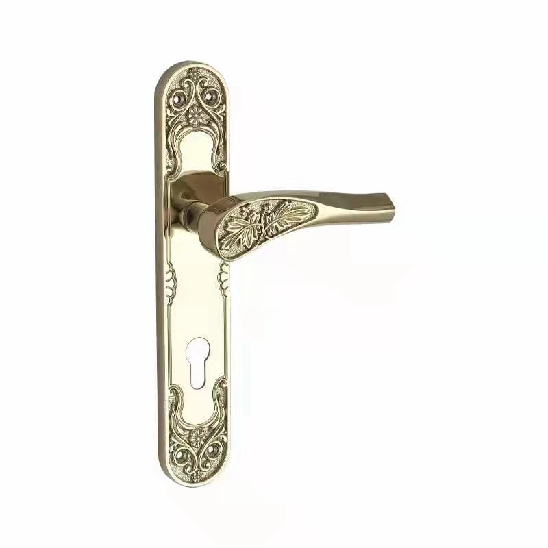 New Designed Bedroom Balcony Zinc Door Handle with Panel