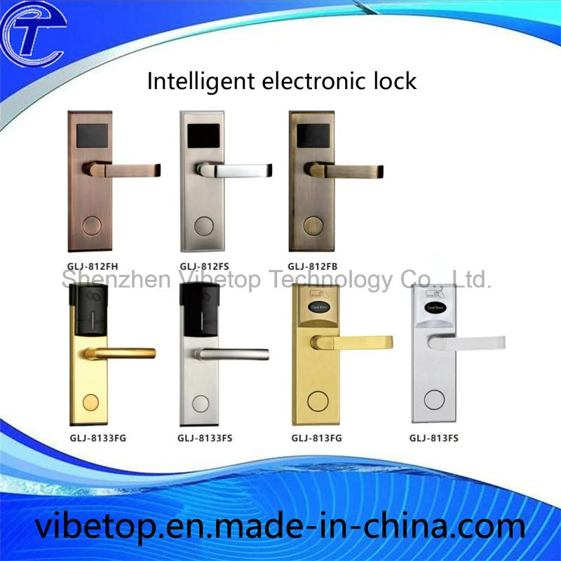 Electronic Smart Intelligent Card Key Cylinder Hotel Door Lock for Apartment