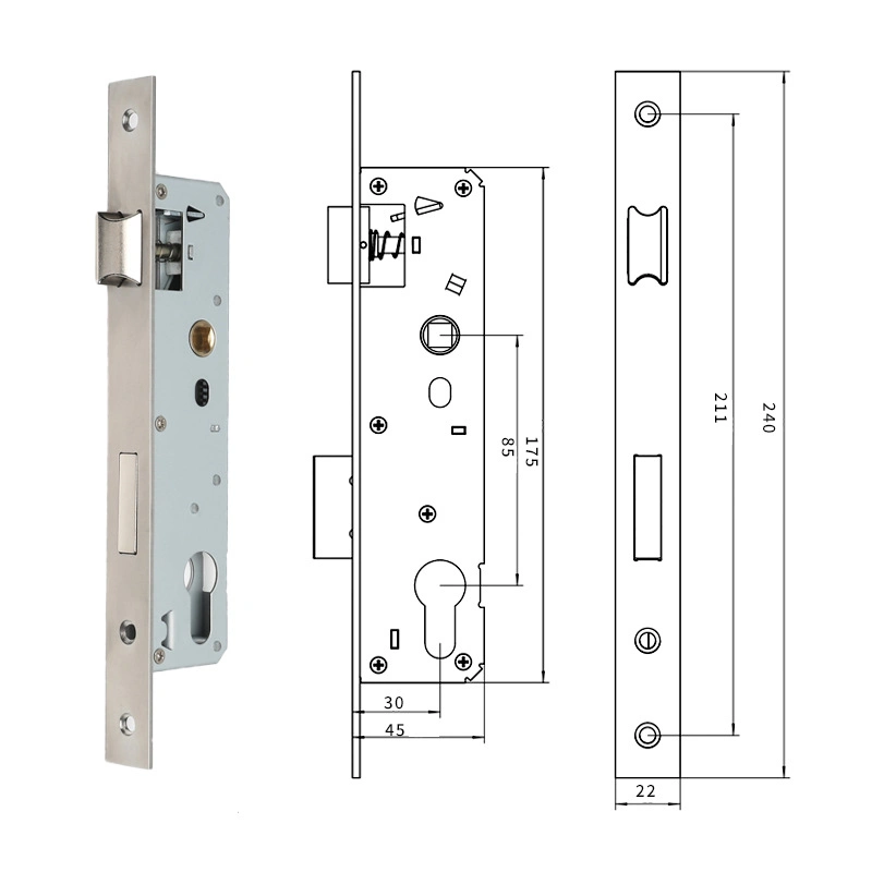 Stainless Steel Deadlocking Bolt Lock for Windows and Doors