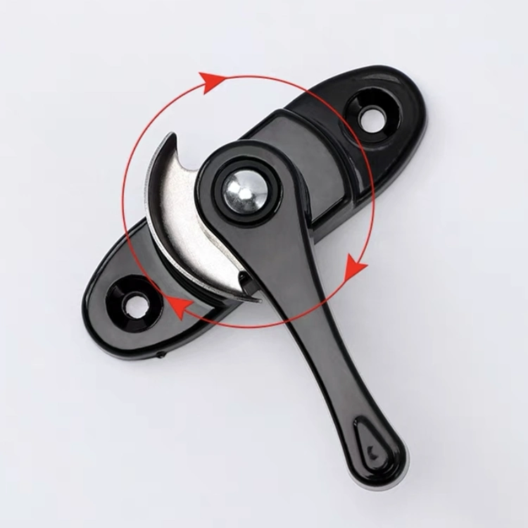 Nisen Cl09 Window Hardware UPVC Window Small Crescent Lock Safety Double Sided Crescent Lock for Sliding Window