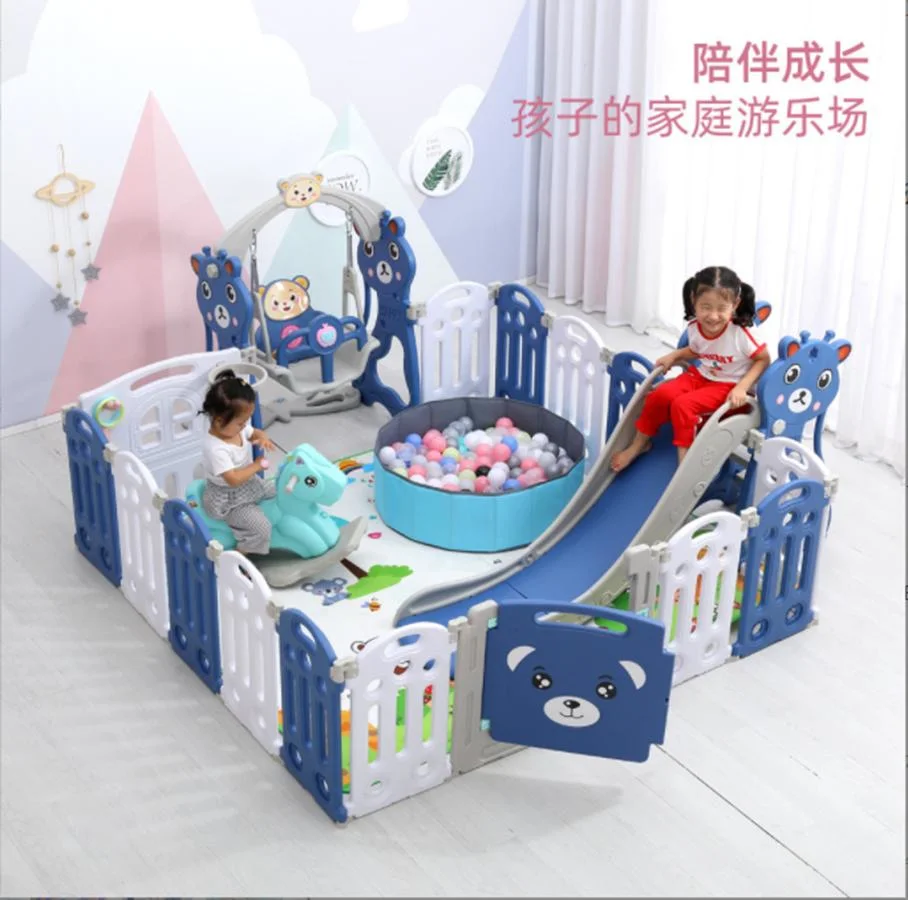 Children&prime; S Baby Crawling Toddler Safety Guardrail Playground Kindergarten Slide Combination Playpen