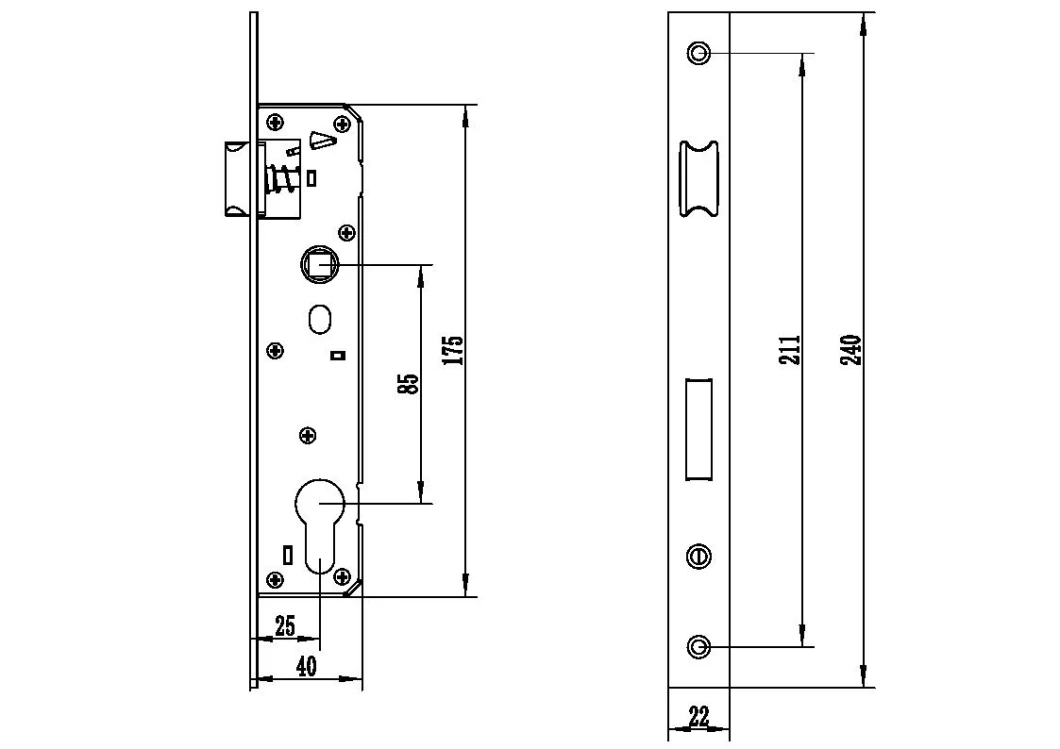 Stainless Steel Deadlocking Bolt Lock for Windows and Doors