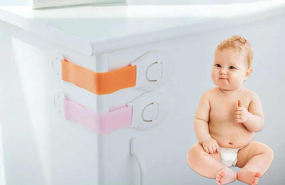Easy Use Multi Purpose Adjustable Drawers Cabinet Prevent Children Safety Baby Strap Lock