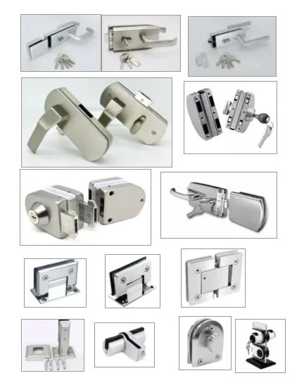 Double Side Handle Glass Door Zinc Alloy Office Lock