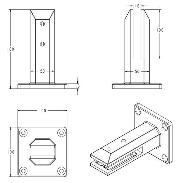 Luxury Color Stainless Steel Spigot Frameless Glass Pool Fencing Hardware