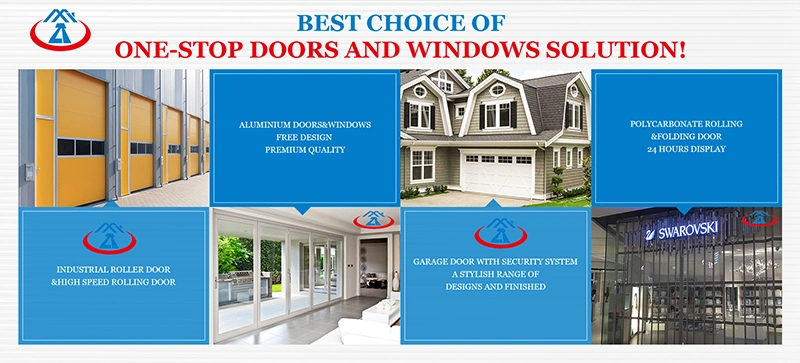 Auto Aluminum Windproof Rolling Door with Electric Motor