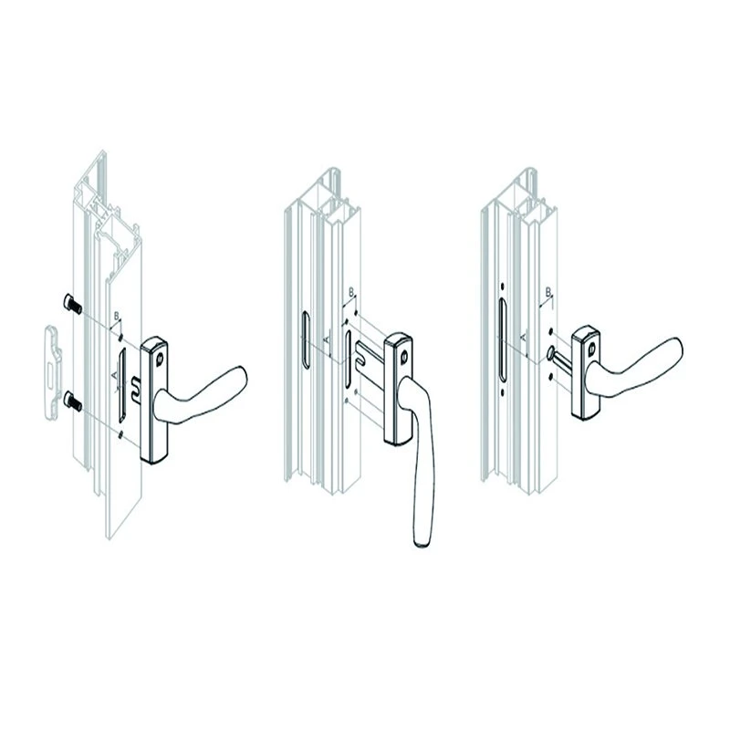 Hot Selling Aluminum Pull Window Handle Customized Lockable Handle