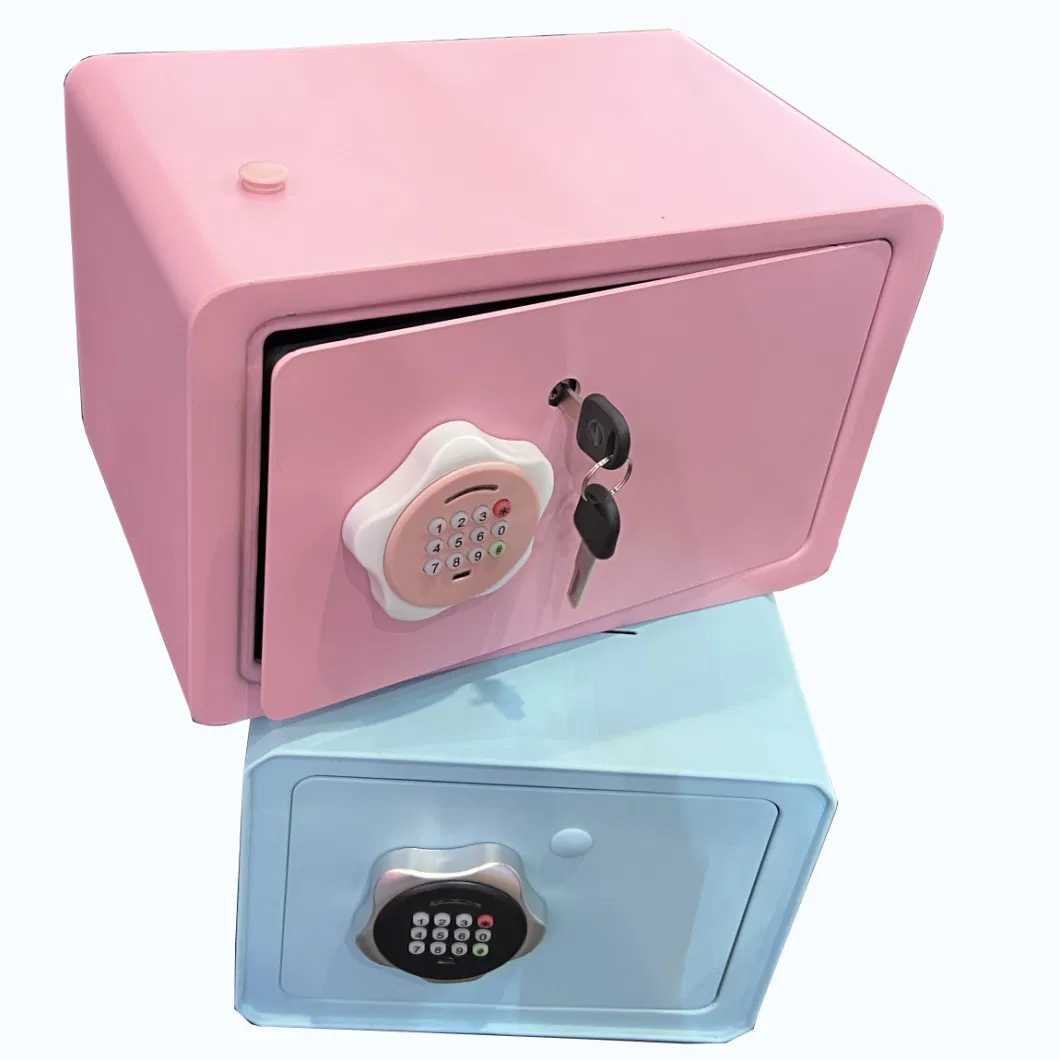 Mini Size Lightly Color Safety Deposit Box with Key Lock for Money and Jewelry