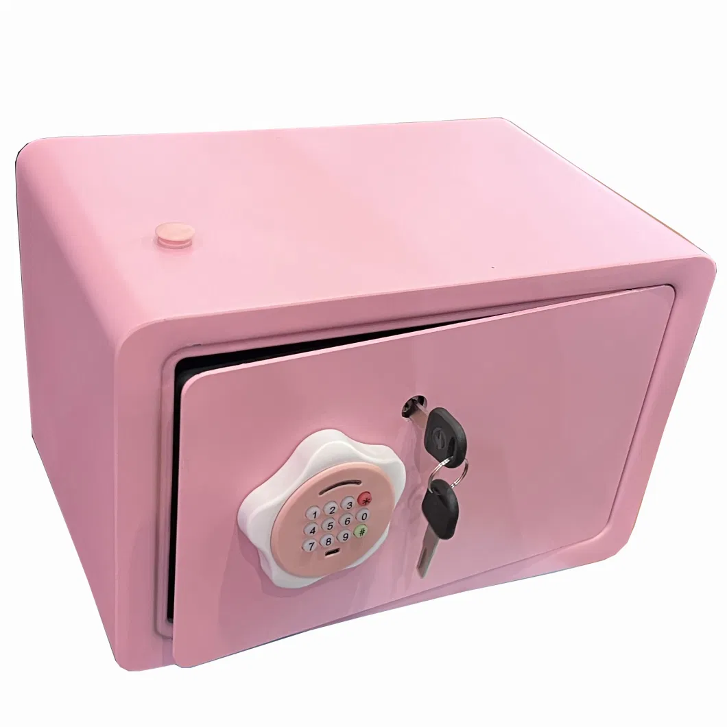 Mini Size Lightly Color Safety Deposit Box with Key Lock for Money and Jewelry