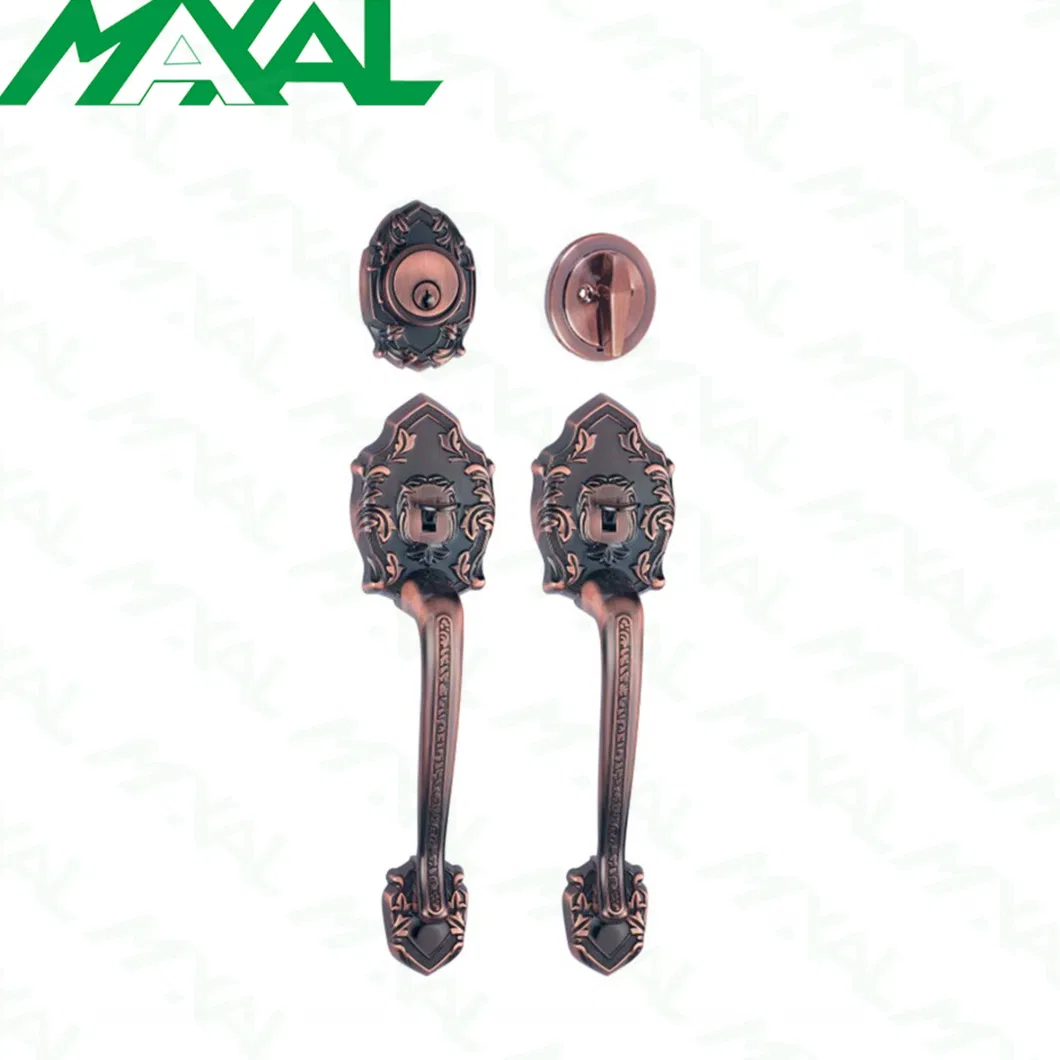 Maxal Antique Copper Grip Handleset Entrance Function Door Lock with Double Handle