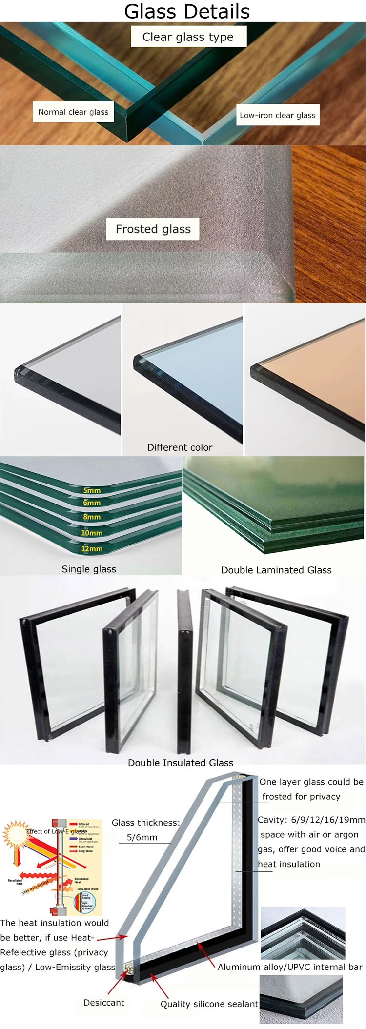 Double Glazed Aluminum Sliding Windows Drawing Energy Efficient Customiazed Smoothly Slide Windows with Mosquito Net