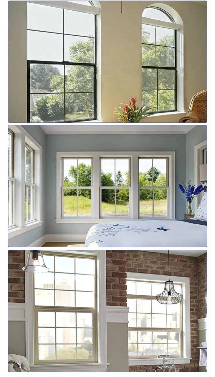 Top Selling Vinyl Edge Single Pane UPVC Lifespan Double Hung Mechanism Plastic Window