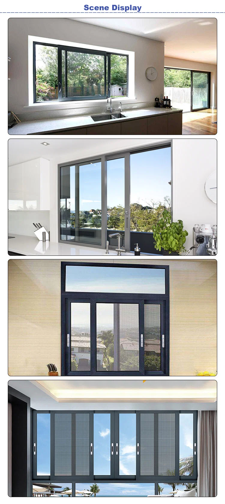 American Cheap House PVC Sliding Doors and Windows Guangzhou Vinyl Aluminum UPVC Sliding Windows