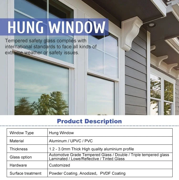 Top Selling Vinyl Edge Single Pane UPVC Lifespan Double Hung Mechanism Plastic Window