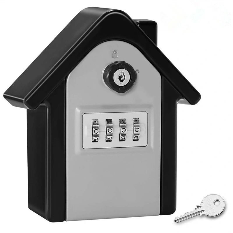Wall Mounted Key Storage Box with Waterproof Cover - Combination Lock