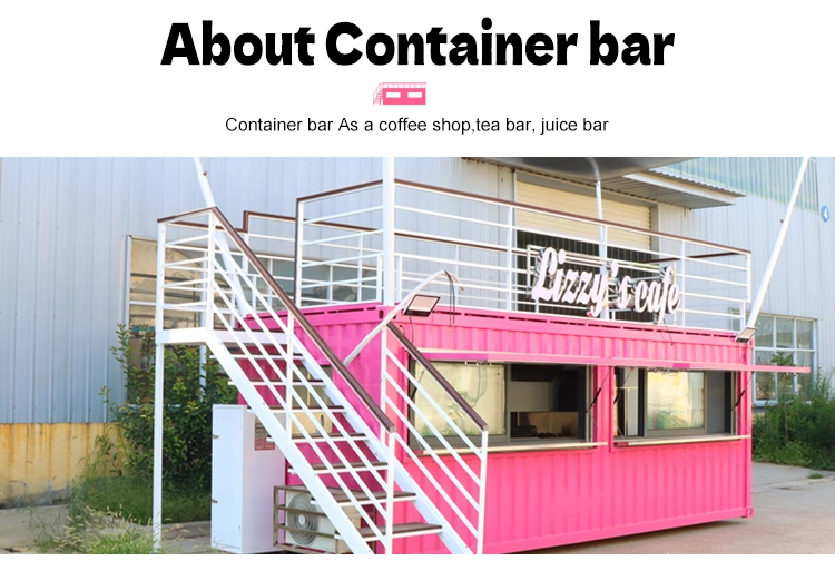 Container Homes 20FT Prefab Shipping Tiny Bar for Coffee Cocktail Bar
