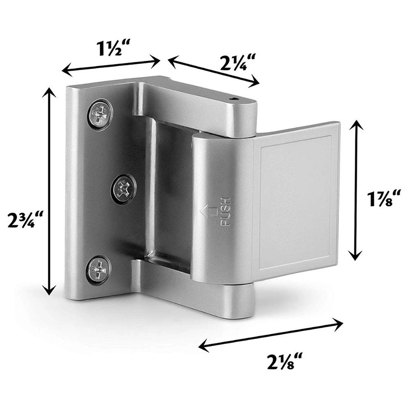 Zinc Alloy Security Door Deadbolt Door Reinforcement Lock Latch for Entrance Doors