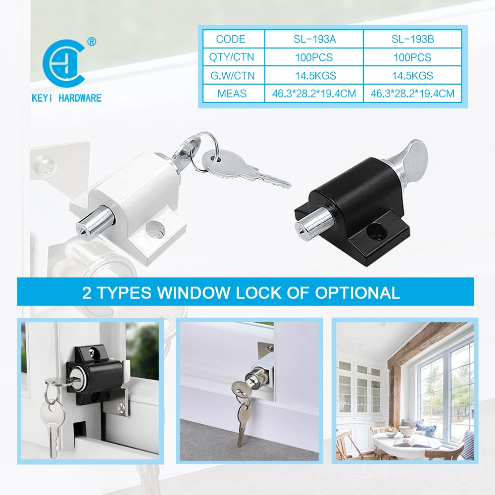 Keyi Metal SL-193 Window Lock Sliding Door and Window Door Lock Safety Lock Limiter Window Fixing Buckle