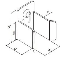 Steel End Stop Without Plate for Gate or Door