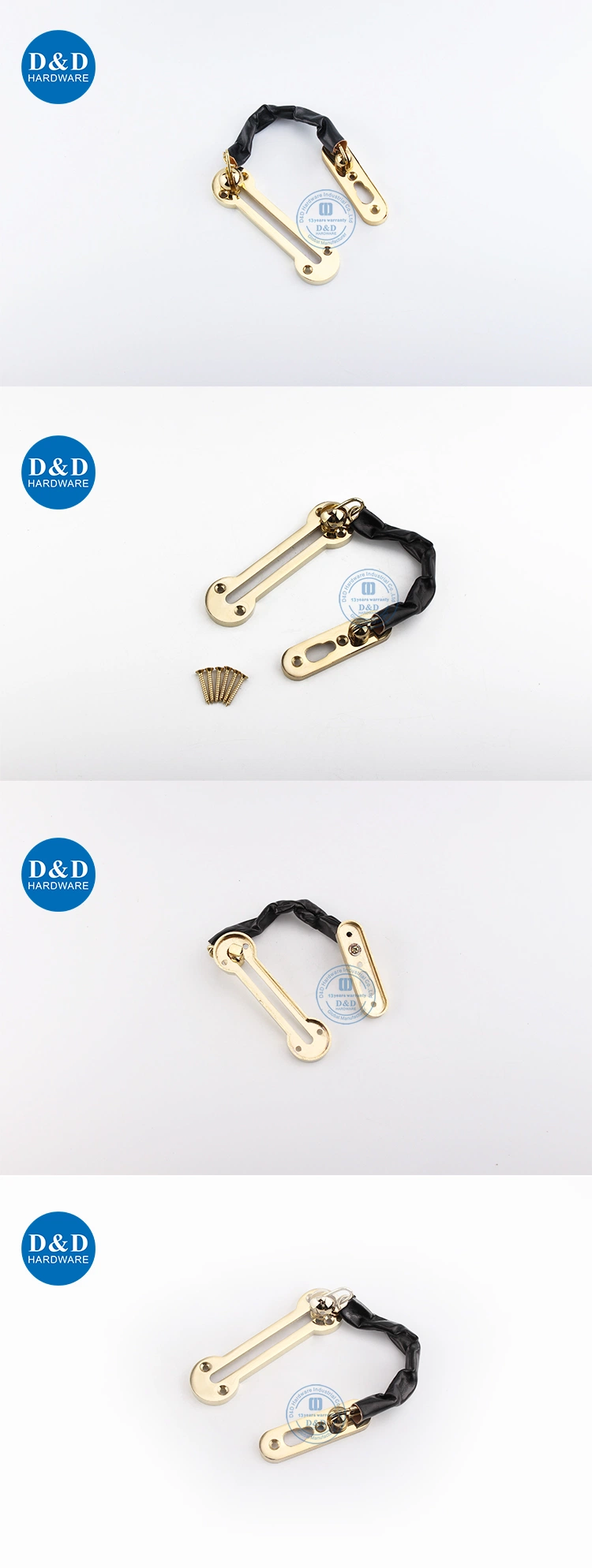 Door Chain Zinc Alloy Golden Hotel Security