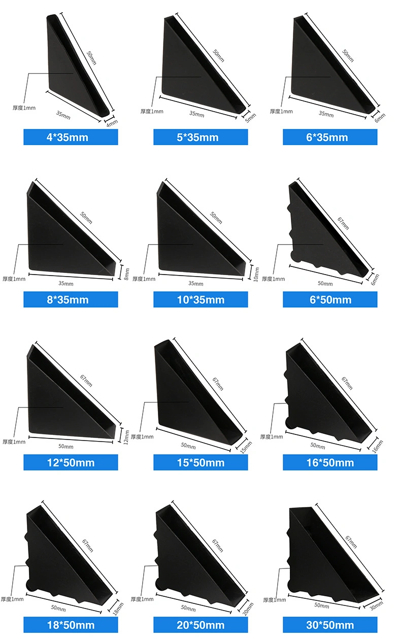 60*60*40mm Plastic Corner Spacers to Ptotect Edges Furniture Separators Protectors for Photo Frame