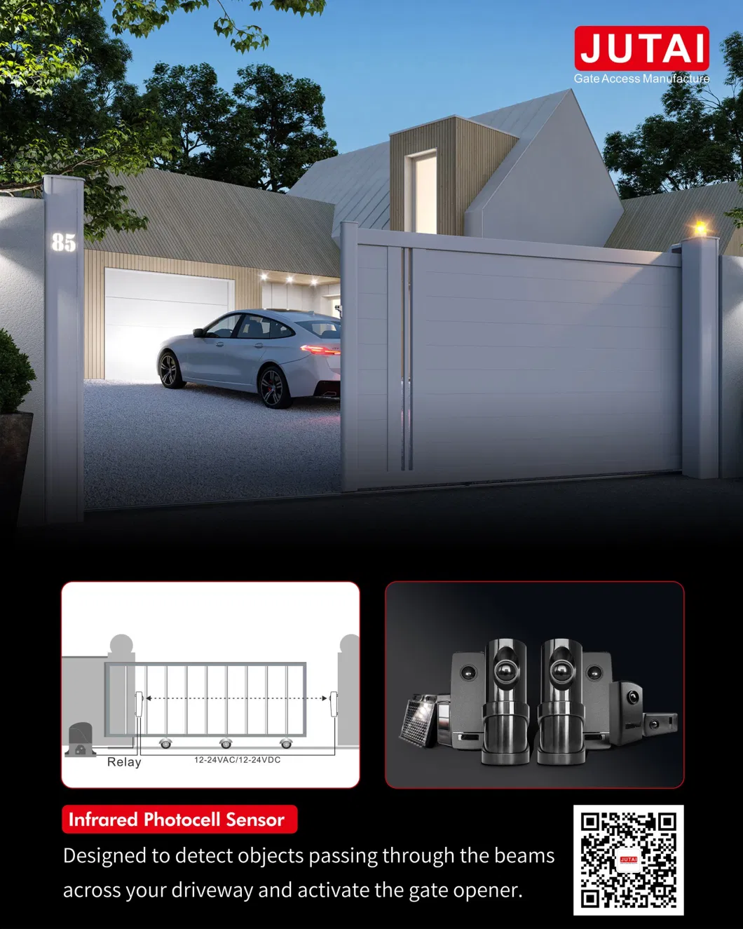 Barrier Gate with Straight Boom Road Gate Barrier for Packing Access Control