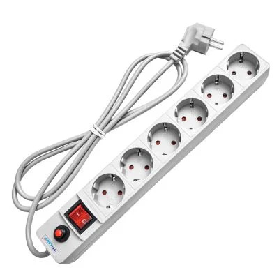 Wellsdiy Best-Selling 6 Slots Anti-Flame 5-Meter European Extension Sockets Without Children Protectors