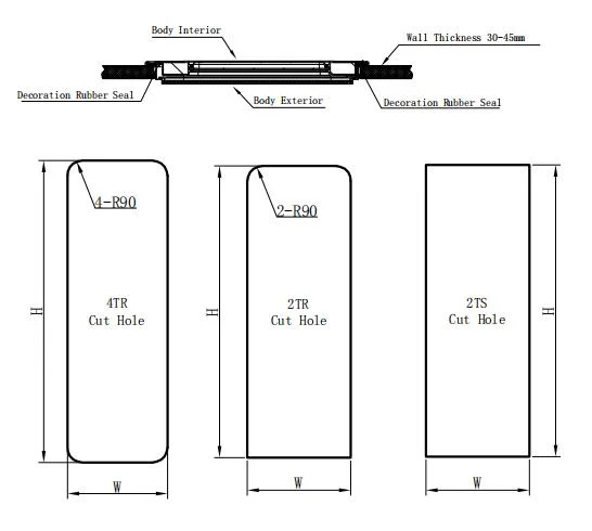 Maygood Aluminum Entry Door with Blind for Truck Trailer Offroad Trailer Camper