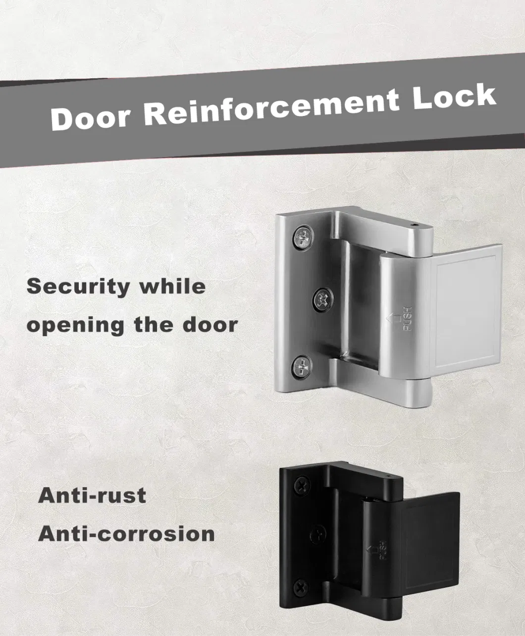 Zinc Alloy Door Guard Security Reinforcement Stopper Lock