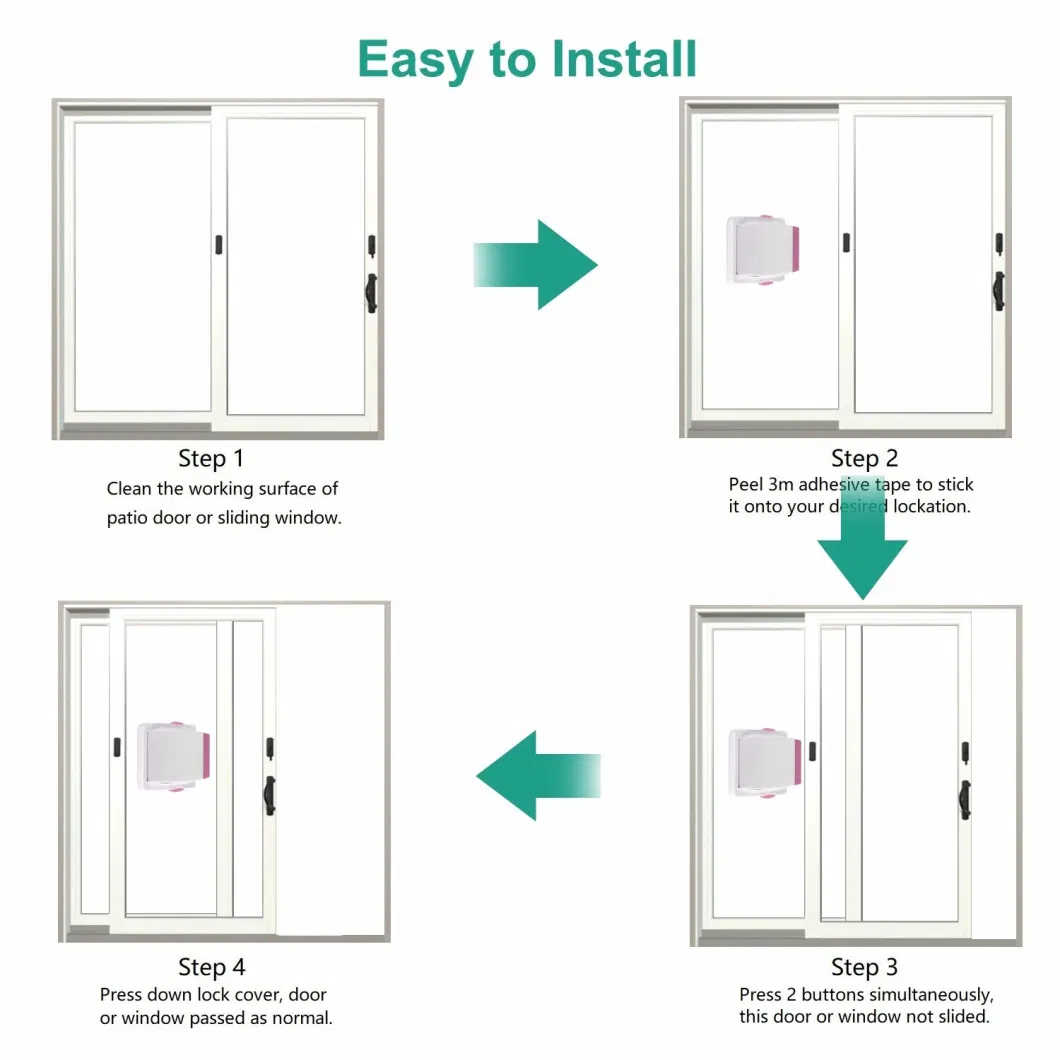 Glass Door Slide Window Locks Kids Proof Closet Doors Baby Safety Lock