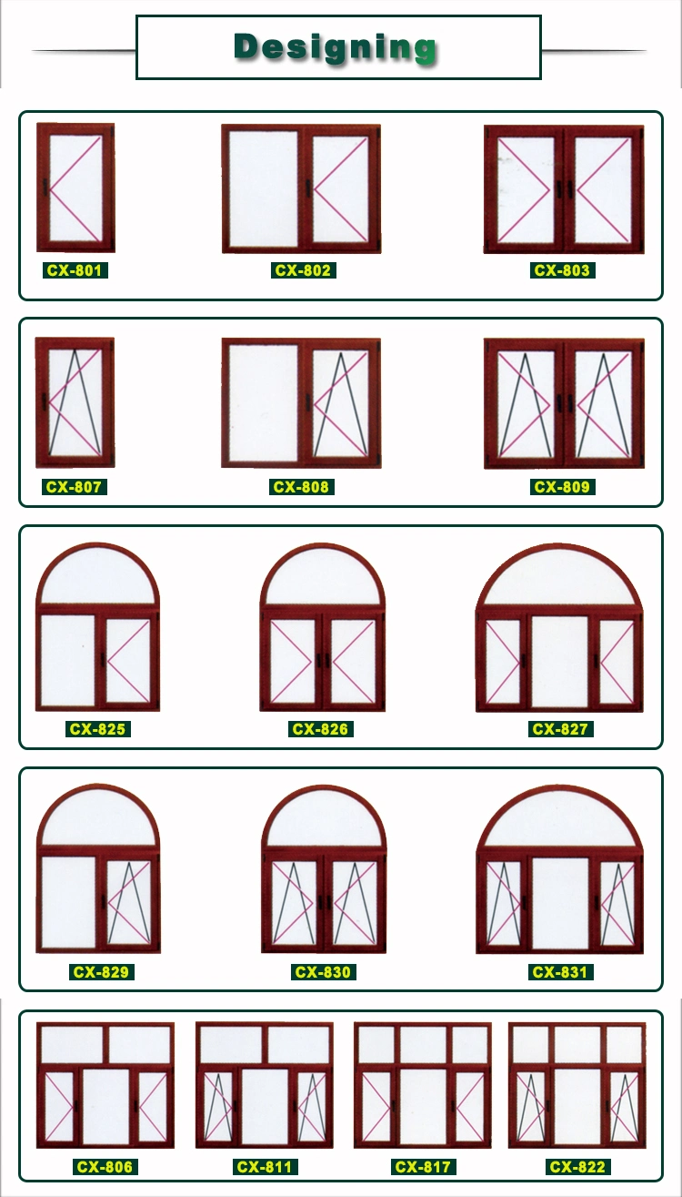 Vinyl Sliding Plastic PVC UPVC Window with Mosquito Net