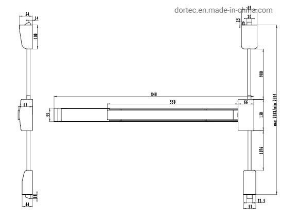 Security Panic Bar for Door Kit Latch