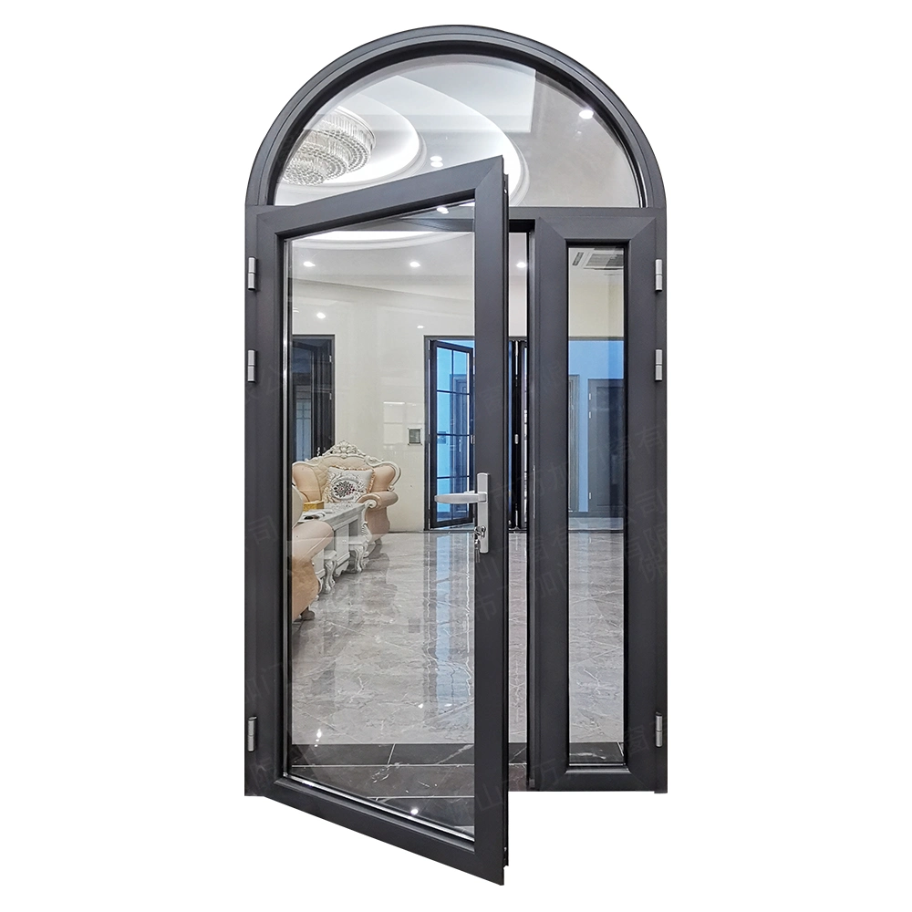 Hurricane Proof Customized Entry French Door Exterior Patio Aluminum Glass Casement Door