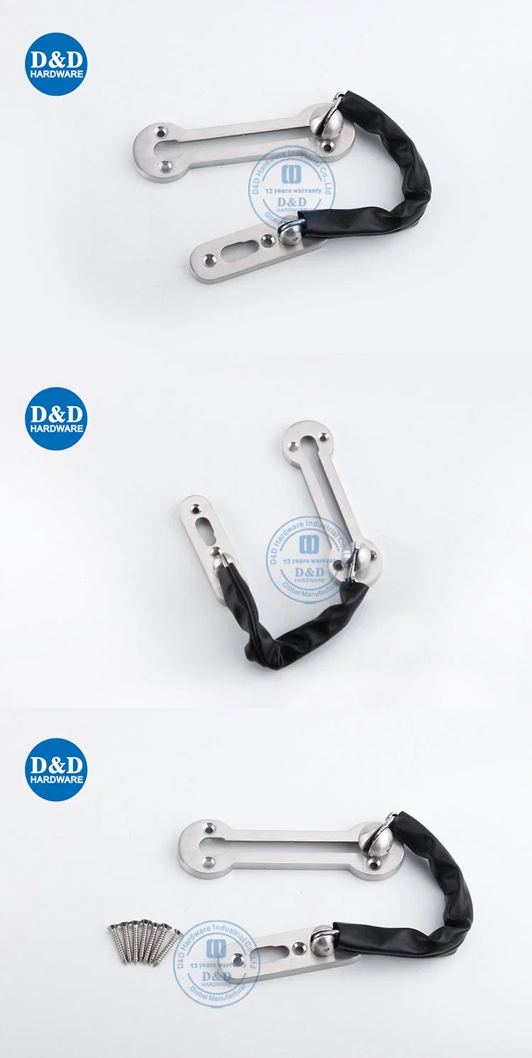 Hotel Stainless Steel Satin Finish Door Chain Lock for Apartment