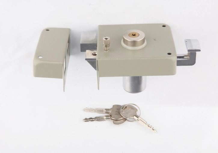 Deadbolt Brass Key Security Gate Cylinder Door Safe Rim Lock